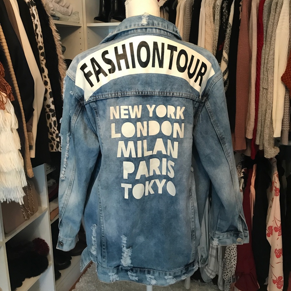 Graphic Oversized Denim Jacket